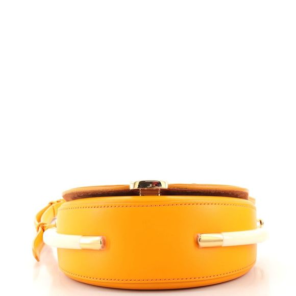 Fendi Moonlight Flap Bag Leather with Plexiglass Detail Orange - Picture 5 of 7